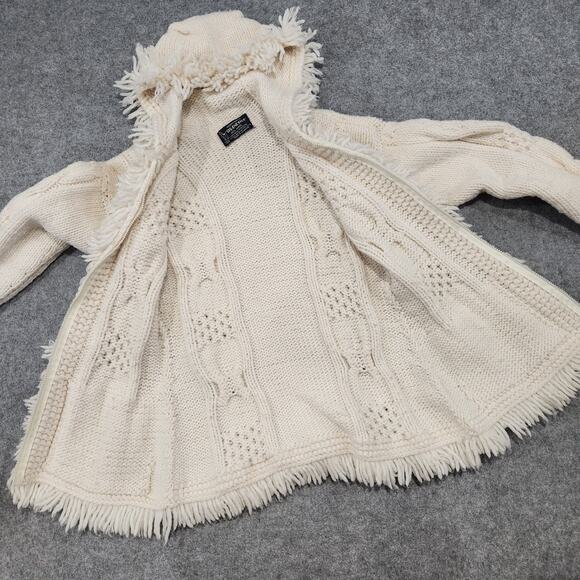 Sisandina Handicrafts Womens L Large? 100% Wool Ecuador Fringe Cardigan Sweater - Picture 11 of 15